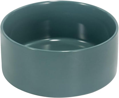 SPUNKYJUNKY 60OZ Ceramic Dog and Cat Bowl, Modern Cute Weighted Food Water Bowl for Replacement Light Green (2 Pack)
