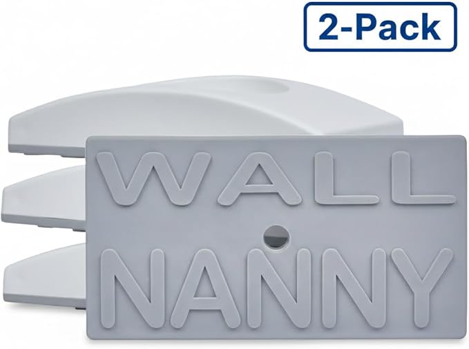 Wall Nanny 2-Pack - Works with 2 Gates - Baby Gate Wall Protector (Made in USA) Protects Walls and Doorways from Pet Gates - for Pressure Mounted Indoor Safety Baby Gates - White