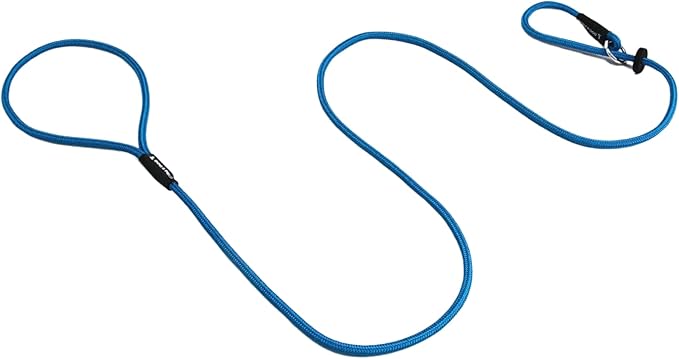 Dog & Field Signature Slip Lead for Dogs, Royal Blue. 4ft Lightweight Dog Slip Leash with Sliding Rubber Stopper. Training Lead for Dogs, Thin Slip Lead, No Collar or Harness Needed (Royal Blue)