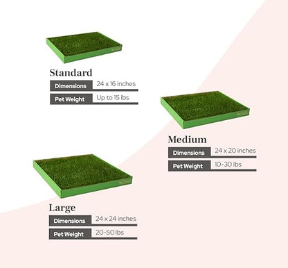 DoggieLawn Real Grass Puppy Pee Pads- 24 x 16 Inches - Perfect Indoor Litter Box for Dogs - No Mess, Easy-to-Use - Potty Training for Pets - Eco-Friendly Disposable Bathroom with Real Living Grass