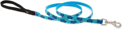 LupinePet Originals 1/2" Turtle Reef 6-Foot Padded Handle Leash for Small Pets