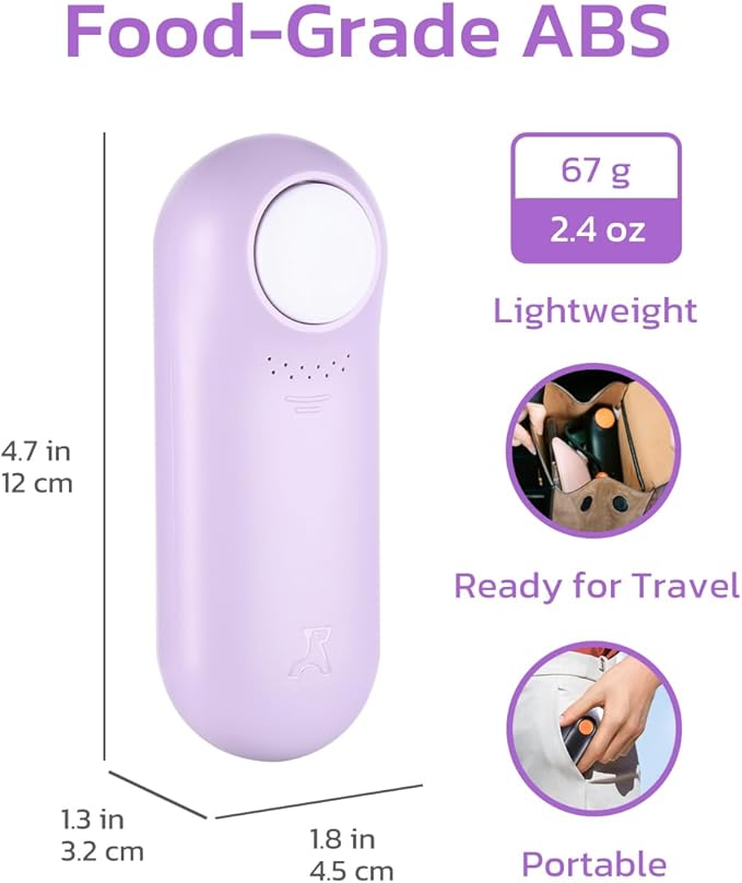 Clink Design Dog Training Clicker and Clicker Dog Trainer with Built in Treat Storage, Compact Dog Clicker for Puppy Training or Cat Clicker, 2.36 oz, Purple