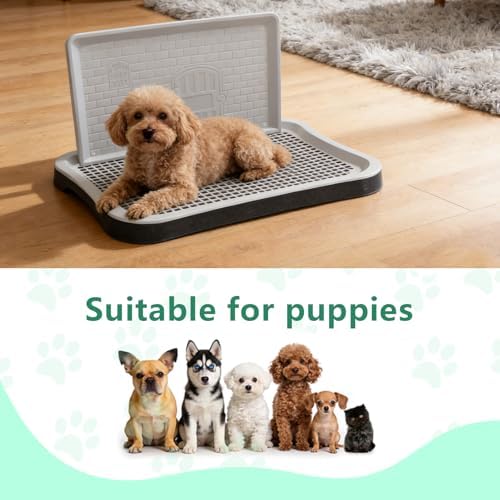 Dog Potty Tray with High Wall, 20.8x14.96 Indoor Pet Pee Pad Holder,Puppy Training Holder,Bathroom Dog Litter Box, Pet Toilet for Small and Medium Dogs,Housebreaking Supplies, Pet Products
