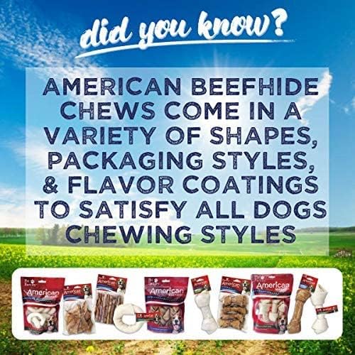 Pet Factory American Beefhide 5in Twist Sticks Dog Dental Chews - Natural Rawhide Dental Chews with Chicken Flavor for Small to Medium Dogs, Promotes Oral Health - 5 Inches (Pack of 1)