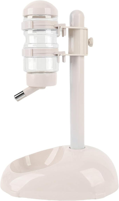 Zopsc Pet Adjustable Height Standing Water Dispenser for Puppies, Smart Feeder for Dogs and Cats, Easy to Clean Bowl for Healthy Pets (Creamy White)