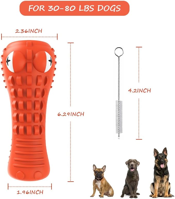 Cutiful Dog Toys for Aggressive Chewers Large Medium Breed, Indestructible Dog Chew Toys, Squeaky Interactive Tough Extremely Durable, Dogs Toothbrush Toys to Keep Them Busy