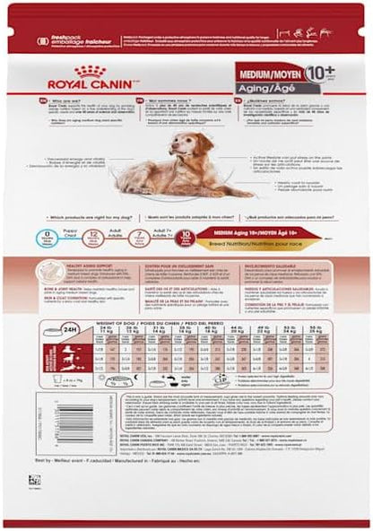 Royal Canin Size Health Nutrition Medium Aging 10+ Senior Dry Dog Food, 30 lb Bag