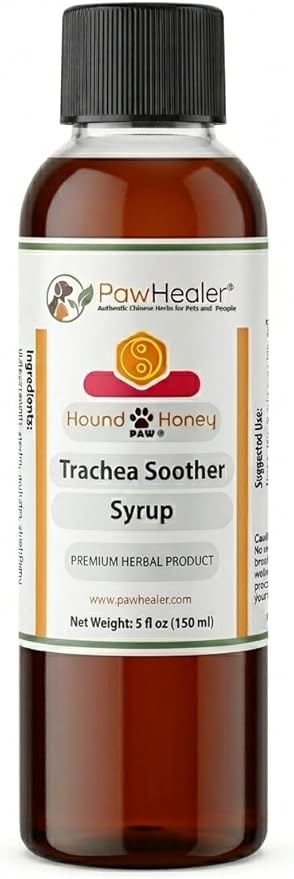 PawHealer Hound Honey: Trachea Soother Syrup - 150 ml (5 fl oz) - Natural Herbal Remedy for Symptoms of Collapsed Trachea - Tastes Good - Easy to Administer…
