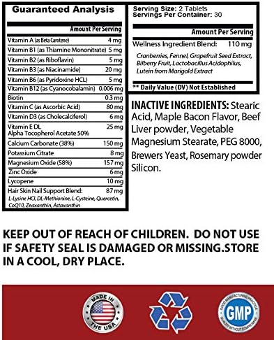 I LOVE MY PETS LLC Immune Boost for Dogs Treats - Dog Healthy Hair and Coat - Premium Formula - Chews - - 120 Treats (2 Bottles)