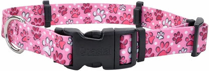 Coastal Pet SecureAway Collar Protector for Flea Collars - Adjustable pet Accessory - Protective Flea Collar for Dogs & Puppy - Multi Paws, 5/8" x 8-12"