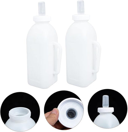 Levemolo 2pcs Durable Calf Feeding Milk Bottles Food-Grade Containers for Newborn Livestock Lightweight Portable Calf Nursing Bottle for Easy Outdoor Use