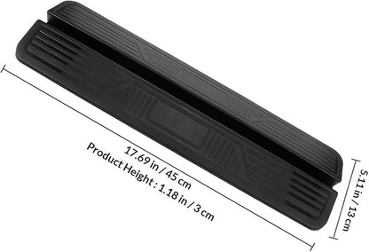 3pcs Adjustable Plastic Doorway Threshold Ramp for Pet Safety Non-Slip Floor Ramp for Indoor Dog and Cat Gates Friendly Door Sill in Black