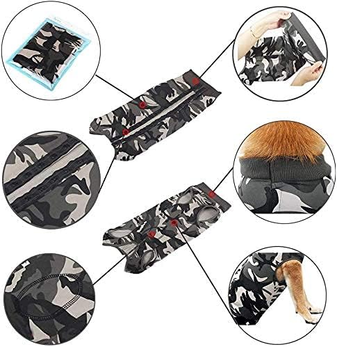 Coppthinktu Dog Recovery Suit for Abdominal Wounds, Breathable Dog Surgery Recovery Suit for Dogs, E-Collar Alternative After Surgery Wear Suit for Small/Medium Dogs