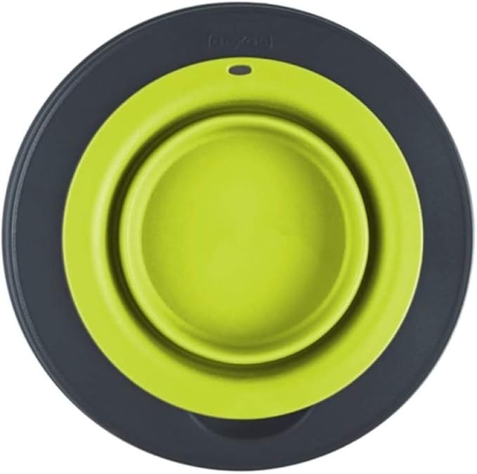 Dexas Popware for Pets Single Elevated Pet Feeder, Large, Gray/Green