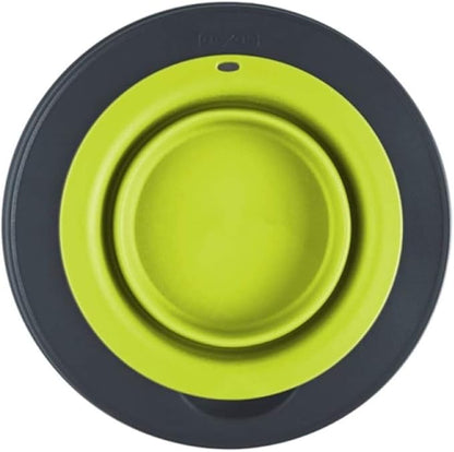 Dexas Popware for Pets Single Elevated Pet Feeder, Large, Gray/Green