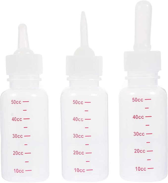 balacoo Small Pet Accessory Pet Milk Bottle Set 3pcs Plastic Milk Bottles Lightweight Compact for Puppy