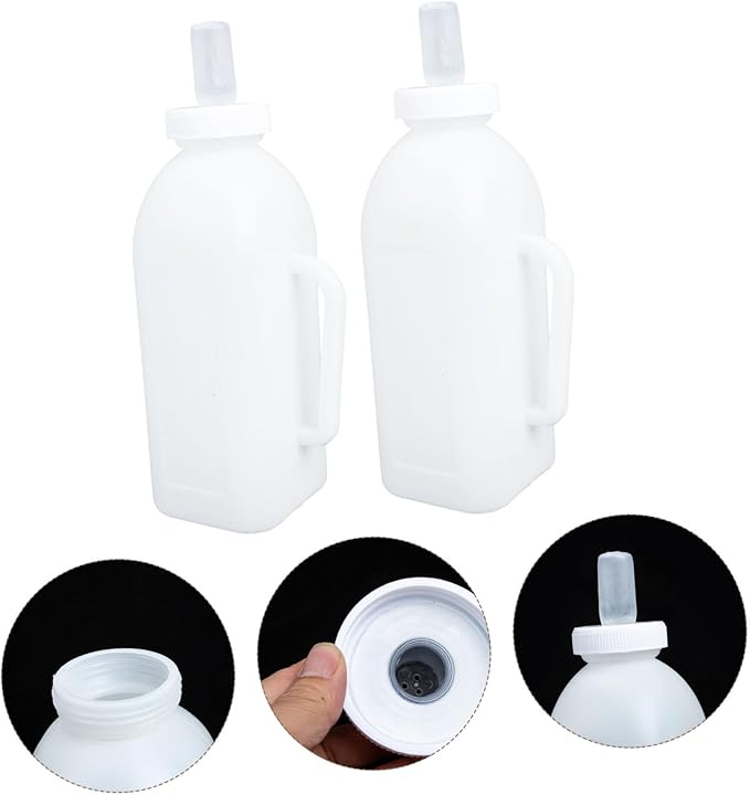 POPETPOP Kitten Replacement Milk Bottle Calf Milk Feeder Handle Portable Calf Nursing Bottle for Animal Feeding