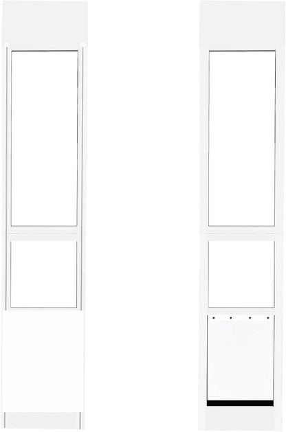 Large Dog Door for Sliding Glass Door,Doggy Door for Sliding Doors, Adjustable Height 76“ to 81” Pet Door for Patio Slider,Sliding Glass Dog Door