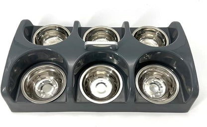 Puppy Feeding System 6 Litter Multiple Dog Bowl Feeder Puppy Feeder Station, Weaning Dish Puppy's Feeding