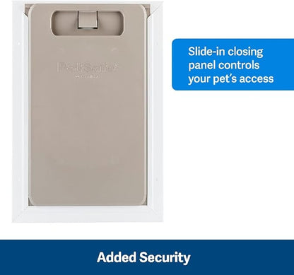 PetSafe Wall Entry Pet Door - Rust-Free Telescoping Frame - Easy Install for Interior & Exterior Walls 4 3/4" - 7" Thick - Small - for Pets Up to 15 Lb