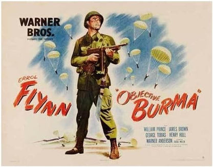 Black Empire Objective Burma! Movie Errol Flynn James Brown Room Decor Wall Art Print 12x16 Poster