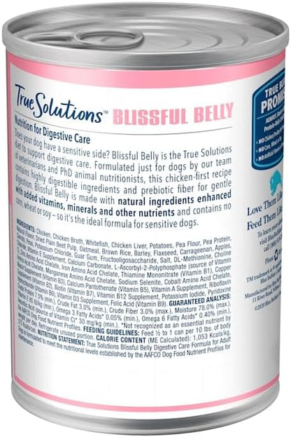 Blue Buffalo True Solutions Digestive Care Wet Dog Food for Adult Dogs, Made with Natural Ingredients, Chicken, 12.5-oz. Cans (12 Count)
