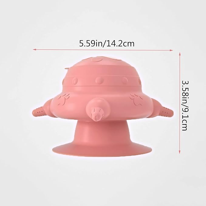 Puppy Nipple Feeder, Kitten Nursing Milk Bowl, Bubble Silicone Milk Feeder, Dog Nurser Bottle with Base, Pacifiers Feeding Station for Multiple Puppies Kittens Rabbits (Pink)