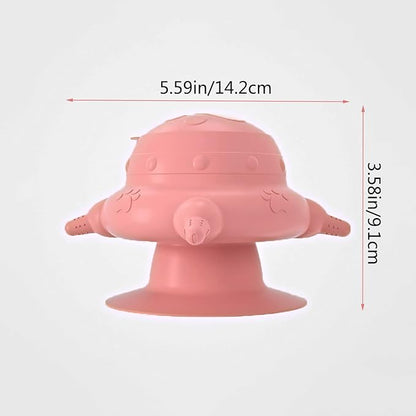 Puppy Nipple Feeder, Kitten Nursing Milk Bowl, Bubble Silicone Milk Feeder, Dog Nurser Bottle with Base, Pacifiers Feeding Station for Multiple Puppies Kittens Rabbits (Pink)
