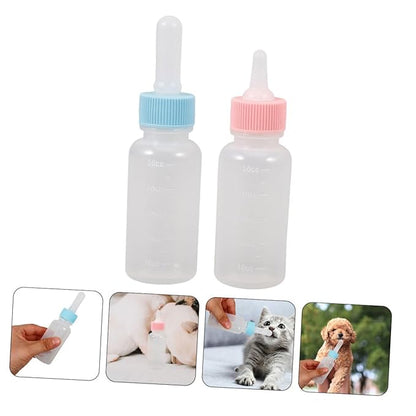 balacoo 2pcs Puppy Kitten Goat Feeder Bottle Nursing Bottle for Puppies Kitten Feeder Small Animal Milk Capacity