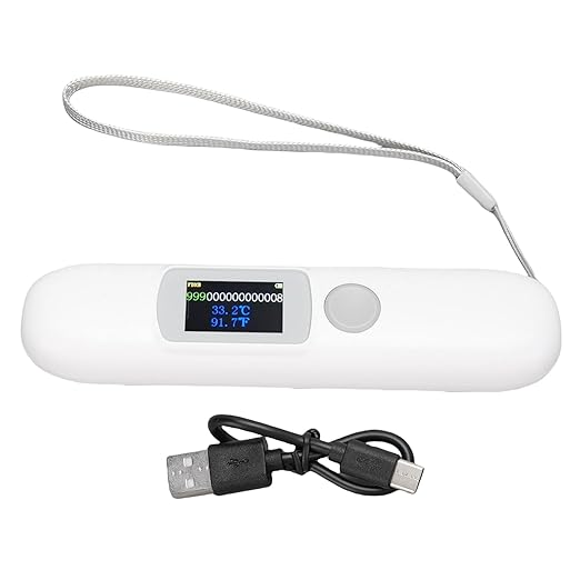 Microchip Scanner, ABS Pet Microchip Tag Reader with Color Screen, Temperature Monitoring & Realtime Data Sync for Dogs and Cats