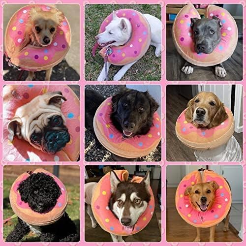 BINGPET Protective Dog Cone Collar,Soft Recovery Pet Cone for Dogs Cats,Washable Protective Recovery Collar for Large Medium Small Dogs,Inflatable Dog Cone