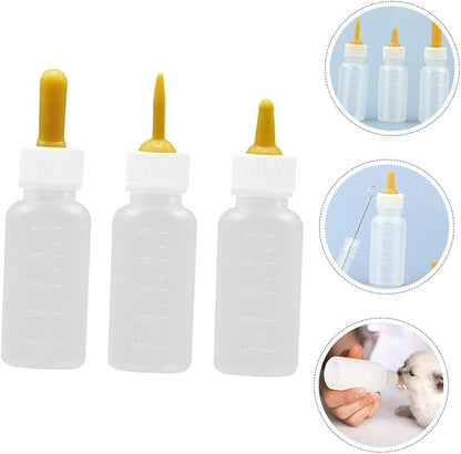 Toddmomy 3pcs Pet Feeding Bottles Kitten Milk Bottles Kit for Household Pet Nurser Small