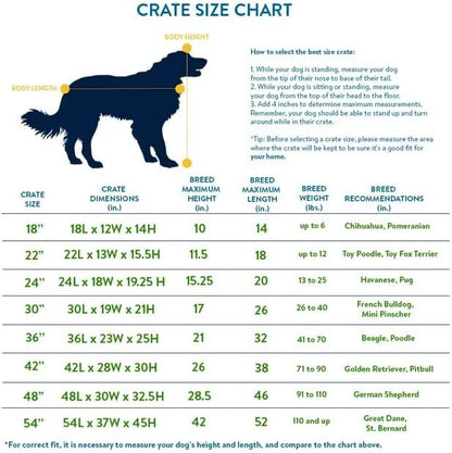 Midwest Homes for Pets 24-Inch New World Crate for Small Breeds, 12-20 lbs, Double Door Folding Dog Crate, Leak-Proof Tray & Secure Latches, Portable, Durable & Easy to Assemble