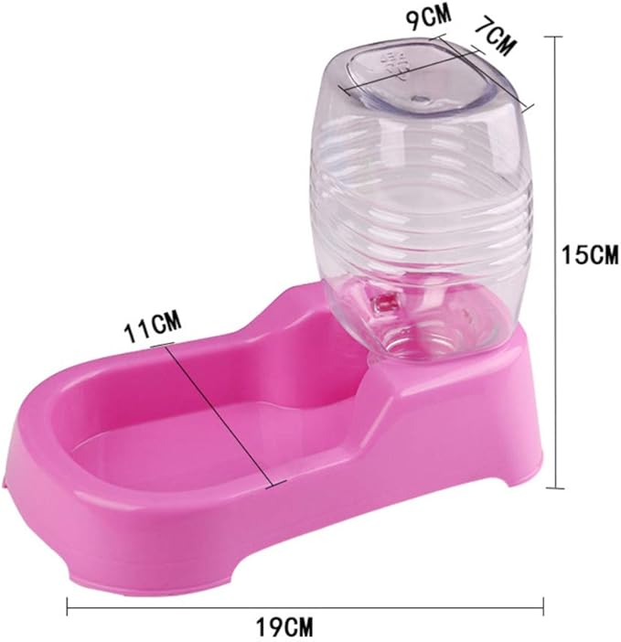 POPETPOP Pet Water Feeder Bowl Automatic Drinking Water Dispenser for Small Dogs and Puppies 7.48X5.90X4.33In Durable Eco-Friendly Design for Home and Pet Shops