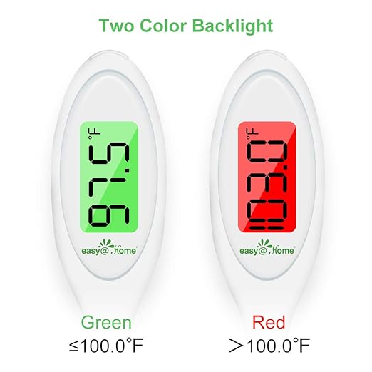 Easy@Home 8 Sec Fast Reading Digital Oral Thermometer for Adult, Kid and Baby, Oral, Rectal and Underarm Temperature Measurement for Fever with Two-Color LCD Display Backlit and Alarm EMT-A12