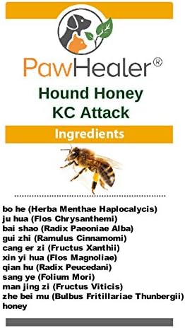 KC Attack Syrup: Hound Honey® - (5 fl oz) Natural Herbal Remedy for Symptoms of Gagging/Hacking Cough After Exposure to Other Dogs - Tastes Good for Picky Eaters - Easy to Administer