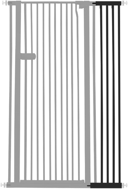 Lumizone Extra Tall Cat Gate Extension Kit 55.12" High Pressure Mounted 2025 New 8.27" Extra Wide 1.37" Gap No Drilling Tall Pet Gate for Dogs (Black, 55.12" H x 8.27" W, Extension)