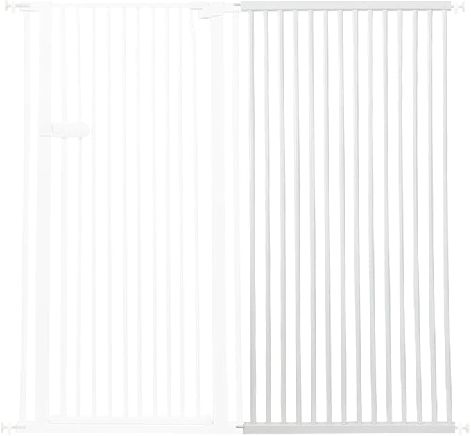 Lumizone Extra Tall Cat Gate Extension Kit 55.12" High Pressure Mounted 2025 New 29.52" Extra Wide 1.37" Gap No Drilling Tall Pet Gate for Dogs (White, 55.12" H x 29.52" W, Extension)