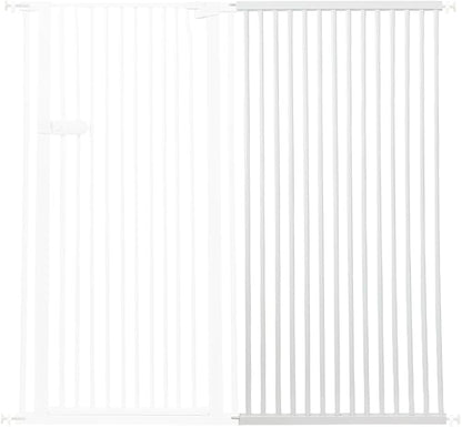 Lumizone Extra Tall Cat Gate Extension Kit 55.12" High Pressure Mounted 2025 New 29.52" Extra Wide 1.37" Gap No Drilling Tall Pet Gate for Dogs (White, 55.12" H x 29.52" W, Extension)