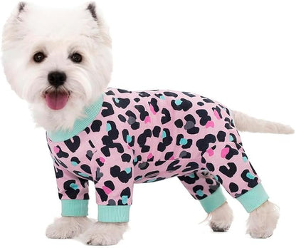 Dog Surgery Recovery Suit, Dog Onesie for Surgery Female Male Dogs, Dogs Pajamas Long Sleeve, Small Dogs Onesie, Abdominal Wound Bandages Surgical Suit, Cat Recovery Suit for Shedding Skin Disease