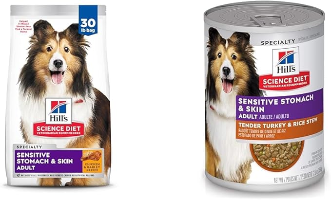 Hill's Science Diet Adult 1-6 Sensitive Stomach & Skin Wet & Dry Dog Food Bundle