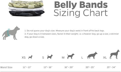 Pet Parents® Washable Belly Bands for Male Dogs (3pack) + Extendrs® of Durable Dog Diapers Male, Premium Male Dog Diapers & Dog Wraps (X-Large, Camo)