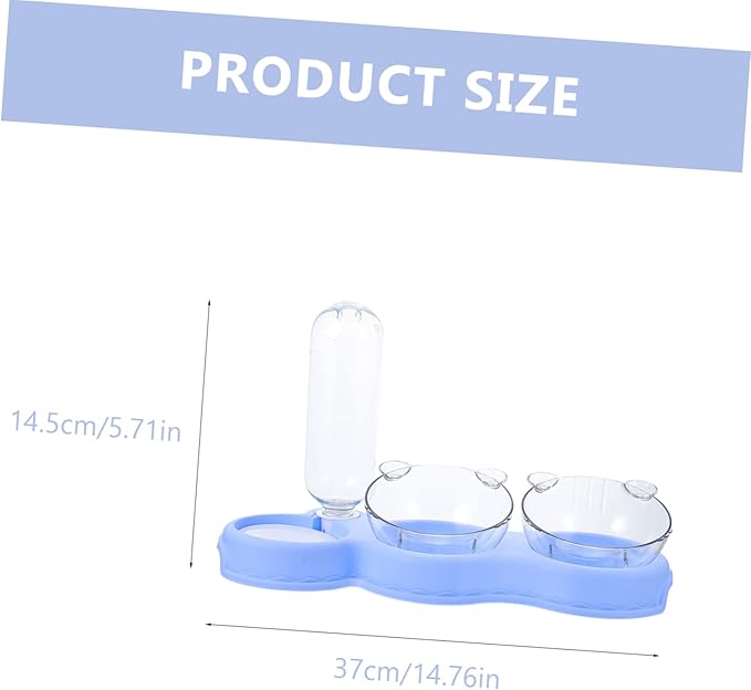 UKCOCO Multi Use Pet Feeder with Fall Design Transparent Detachable Water Dispenser for Cats and Dogs Practical Indoor Pet Supply