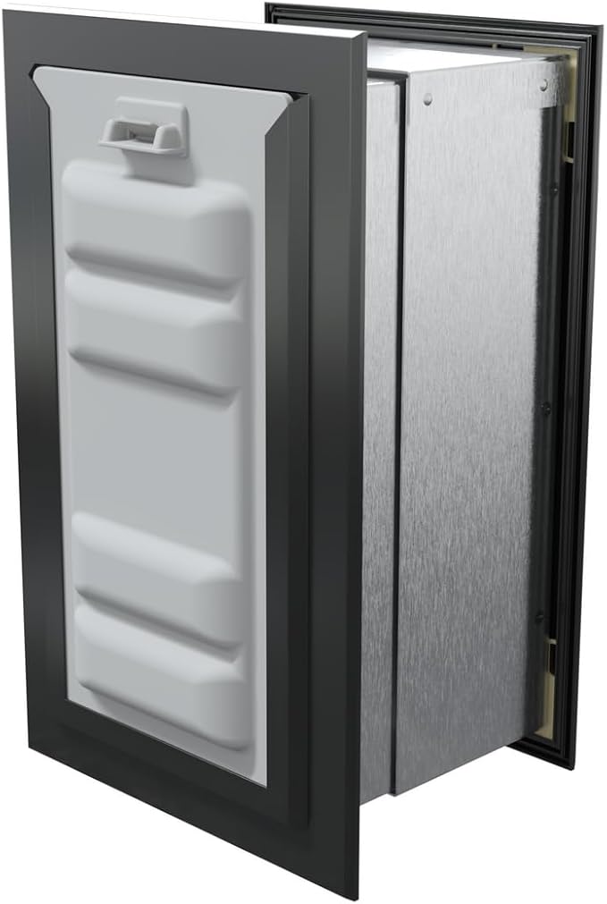 Endura Flap Pet Door for Walls in Black | Energy-Efficient Single Flap Design for Wall Installations | All-Weather Protection with All-Metal Telescoping Tunnel | Black, Small, Single Flap