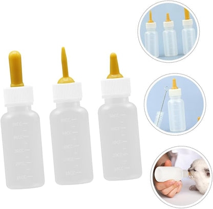 COLLBATH 3pcs Pet Bottle Kit Cat Accessories for Indoor Cats Puppy Milk Replacer Bottle