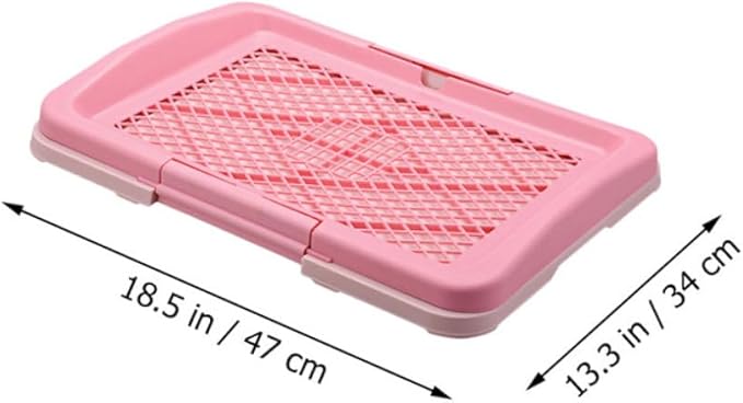 balacoo Training Dog Toilet Tray Small Flat Design for Easy Potty Training Material for Indoor Use Convenient Pet Accessory Macaron Pink
