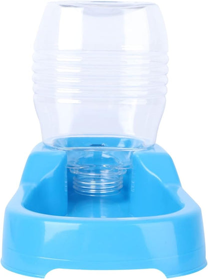 Mipcase Dog Water Feeder, Dog Water Dispenser Large, Automatic Pet Food Water Dispenser Plastic Food Feeding Bowls for Dogs Cats (Blue)