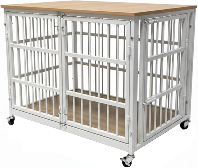 Boldbone 38 inch Dog Crate Furniture, Heavy Duty Dog Kennel Indoor for Large Dogs, Escape-Proof and Chew-Proof Wooden Dog Cage for high Anxiety Dog, Decorate House as TV Stand, End Table