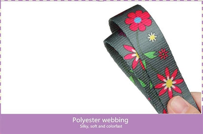 Martingale Collar Floral Print Dog Collar - No Pull Pet Collar, Heavy Duty Adjustable Dog Collar, Medium, Neck 14 Inch -21 Inch, Sun Flower (Graphite Grey)
