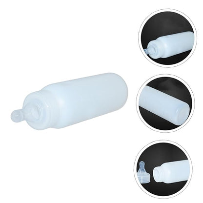 Yardwe Silicone PET Nursing Bottle Set 3pcs Lamb Feeding Bottles Soft Nipples for Puppies and Kittens Livestock Milk Feeder PET Care Supplies